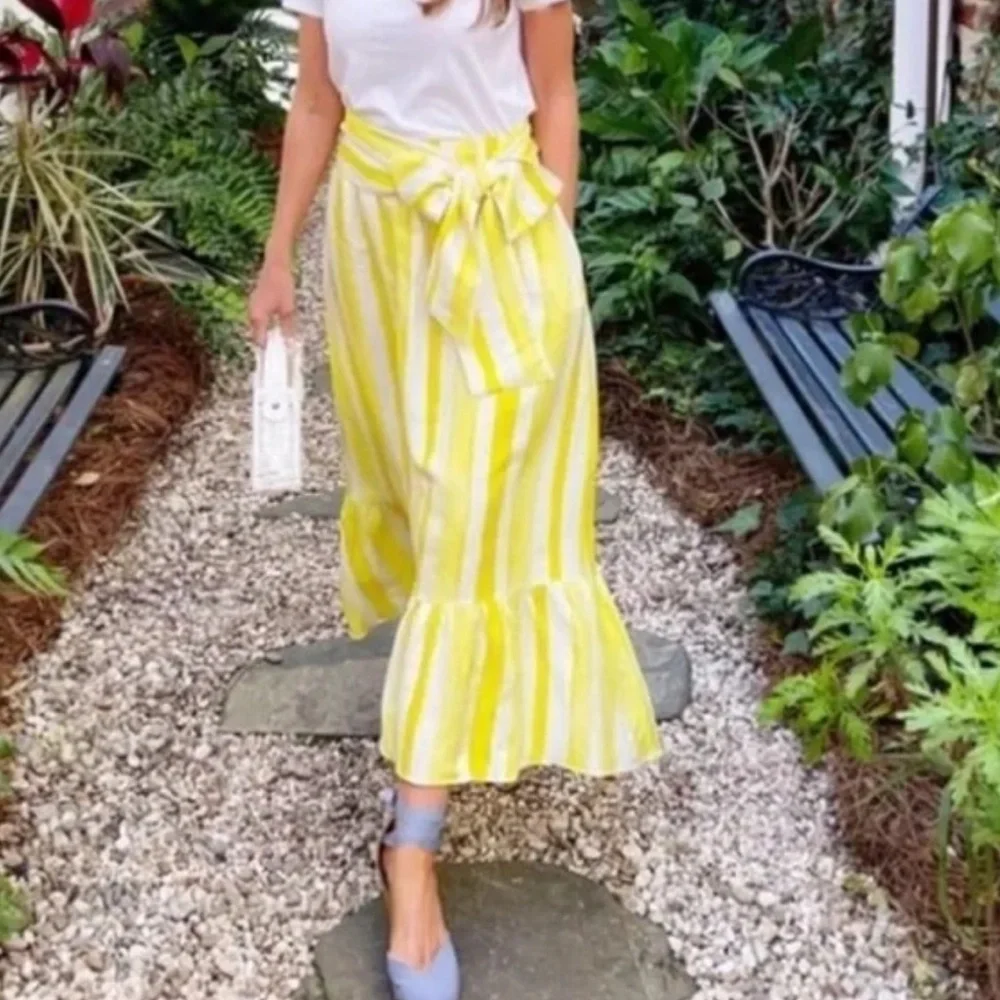 Tuckernuck x Cameran Eubanks Wimberly Cabana Stripe Hampton Wrap skirt NWT - Picture 1 of 5